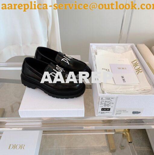 Replica Dior Explorer Loafer Smooth Calfskin with DIOR & SHAWN Signatu 3