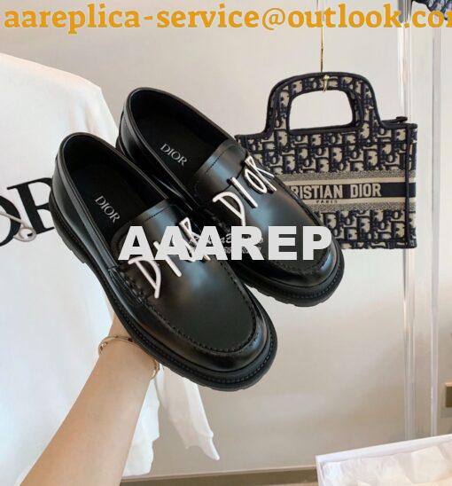 Replica Dior Explorer Loafer Smooth Calfskin with DIOR & SHAWN Signatu 4