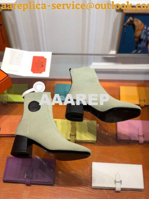 Replica Hermes Volver 60 Ankle Boot H192034 Vert Sapin 8