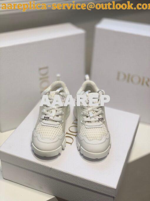 Replica Dior D-Connect Sneaker White Mesh KCK280 4