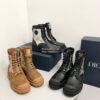 Replica Dior Explorer Ankle Boot Oblique Jacquard and Black Smooth 3BO 10