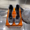 Replica Hermes Premiere 70 Sandals Suede Goatskin With Crystal Gris Ar
