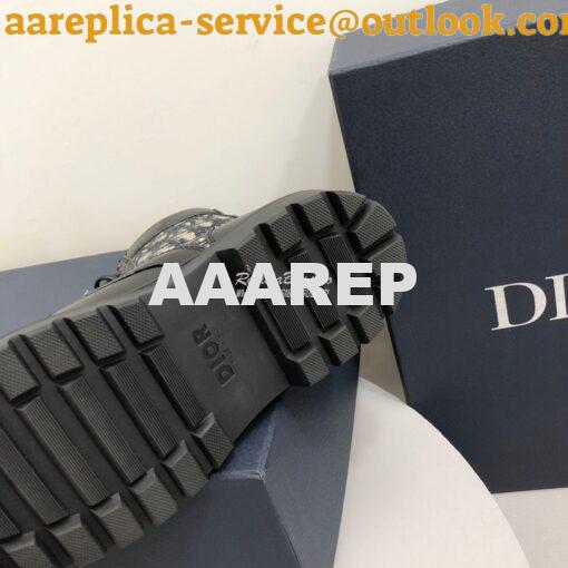 Replica Dior Explorer Ankle Boot Oblique Jacquard and Black Smooth 3BO 9