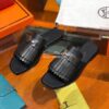 Replica Hermes Santorini Sandal in Epsom Leather Black 11