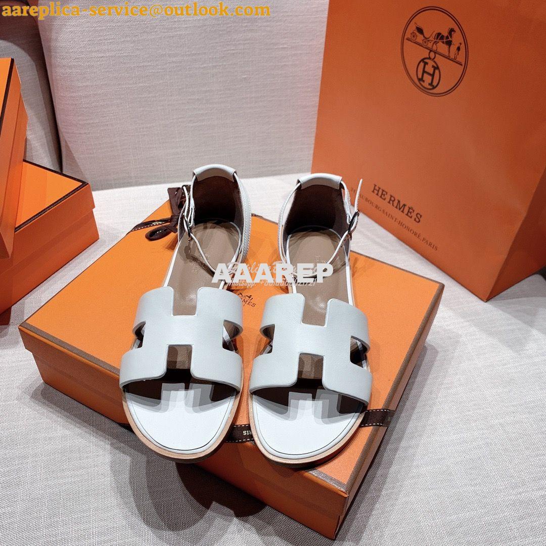 Replica Hermes Santorini Sandal in Calf Leather 6 Replica Hermes Santorini Sandal in Calf Leather 6