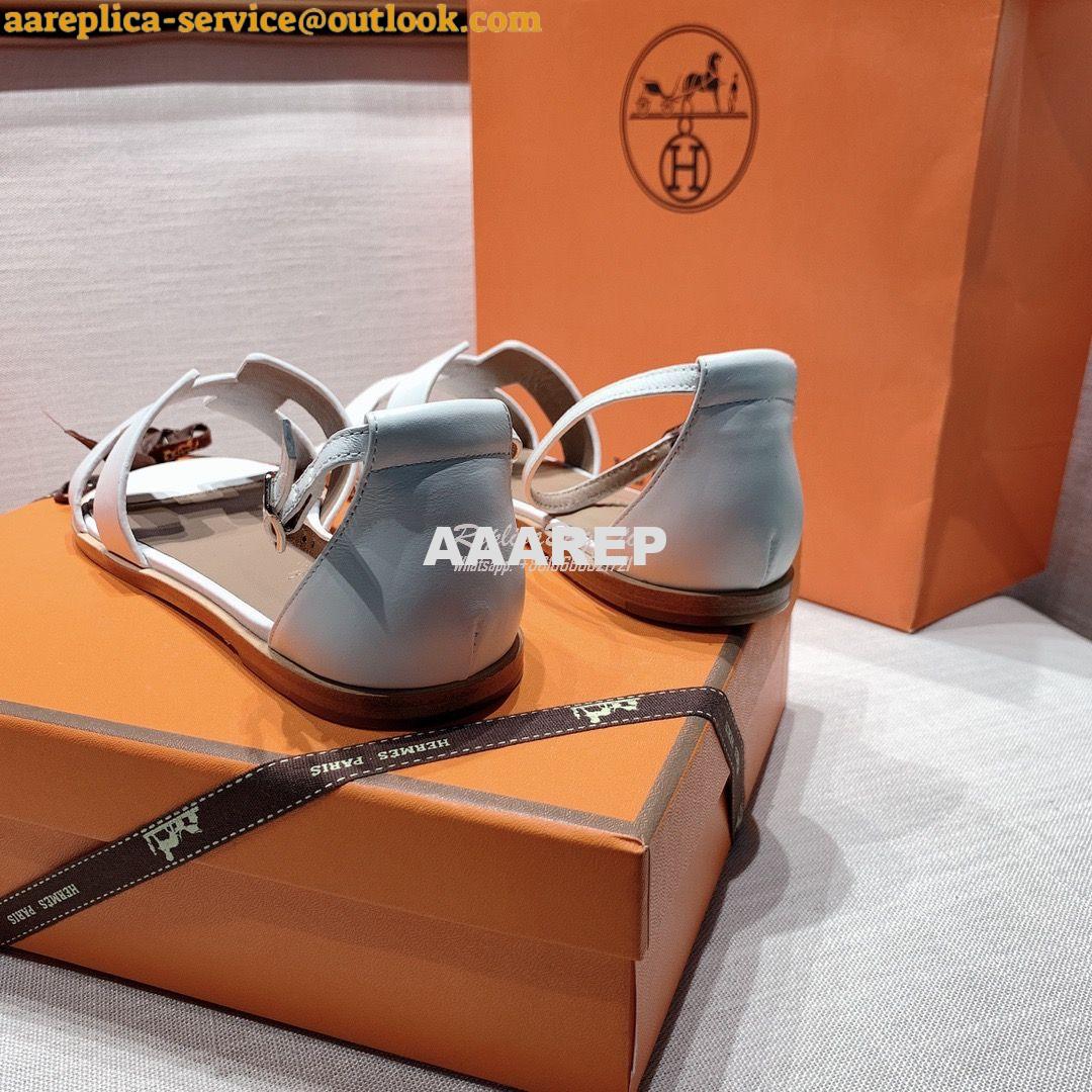 Replica Hermes Santorini Sandal in Calf Leather 8 Replica Hermes Santorini Sandal in Calf Leather 8