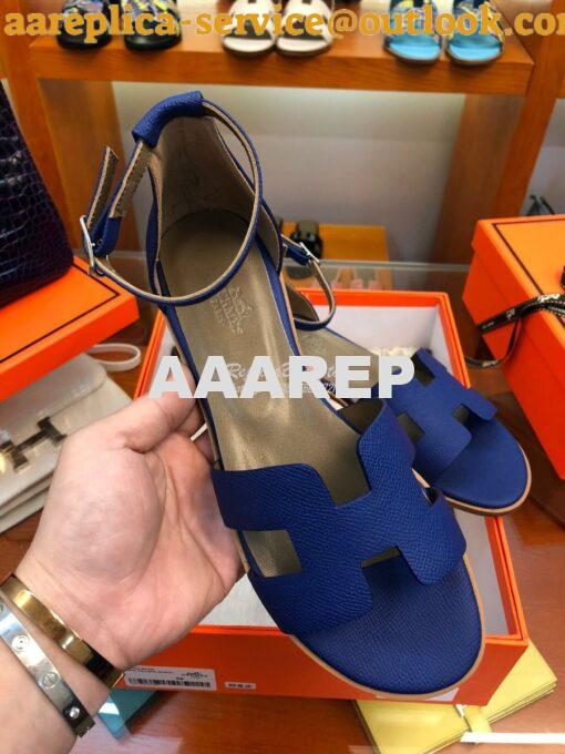 Replica Hermes Santorini Sandal in Epsom Leather part 2 18