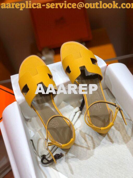 Replica Hermes Santorini Sandal in Epsom Leather part 1 14