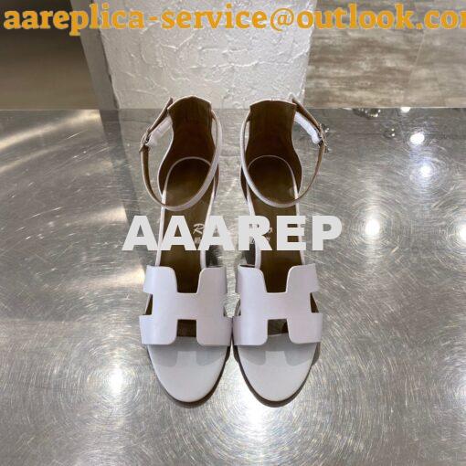 Replica Hermes Legend Sandal H172196 White 2