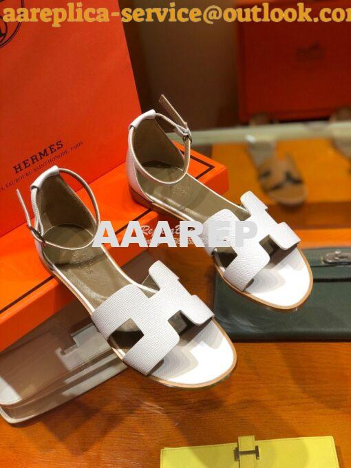 Replica Hermes Santorini Sandal in Epsom Leather part 1 19