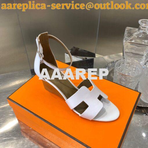 Replica Hermes Legend Sandal H172196 White 5