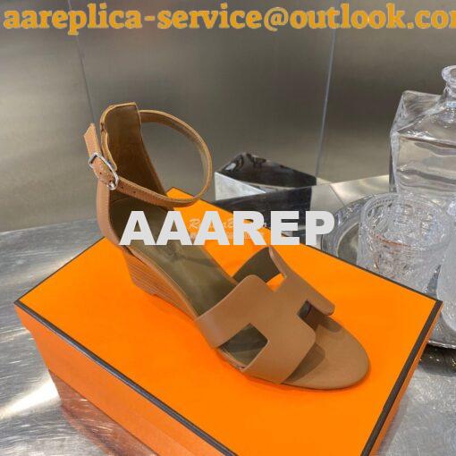 Replica Hermes Legend Sandal H172196 Brown 5