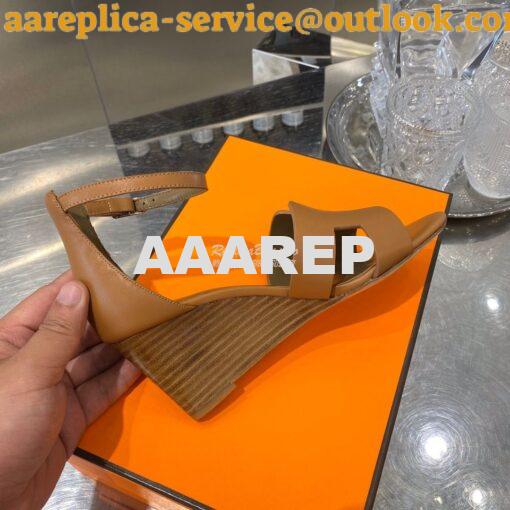 Replica Hermes Legend Sandal H172196 Brown 6
