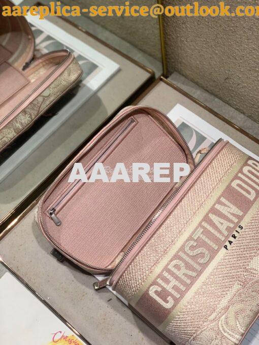 Replica Dior DiorTravel Vanity Case Bag S5480 Pink Toile de Jouy Embro 9