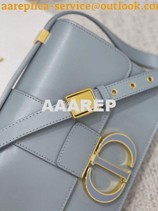 Replica Dior 30 Montaigne Bag with Tonal Enamel CD M9203U Cloud Blue 4