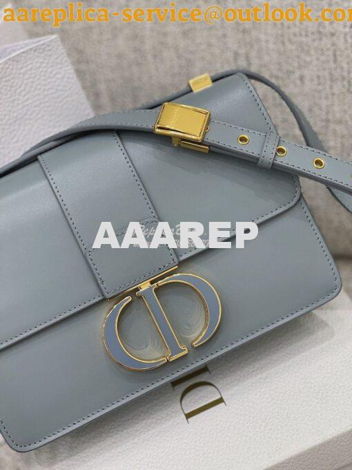 Replica Dior 30 Montaigne Bag with Tonal Enamel CD M9203U Cloud Blue 5