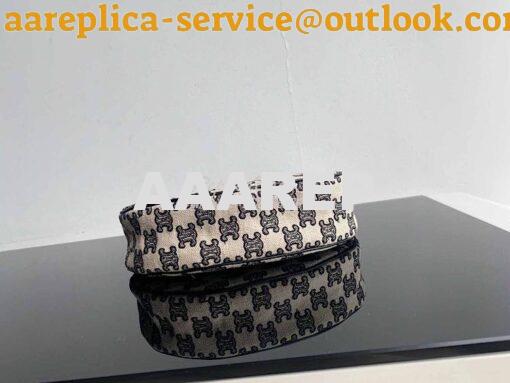 Replica Celine Ava Bag Textile with Triomphe Embroidery 193952 Black 10