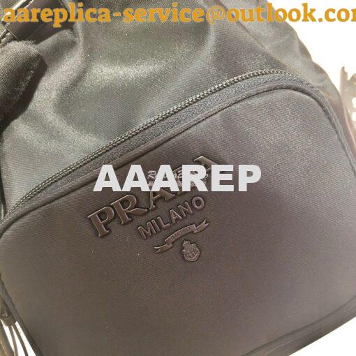 Replica Prada Duet Nylon Shoulder Bag With Braided Trim 1BH038 5