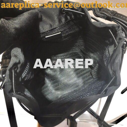 Replica Prada Duet Nylon Shoulder Bag With Braided Trim 1BH038 7