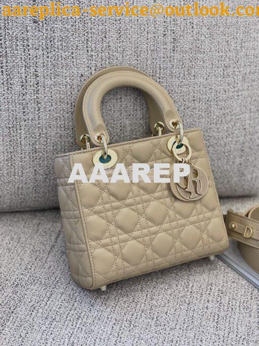 Replica Dior Lady Dior My ABCdior Lambskin Bag with Tonal Enamel Charm 3