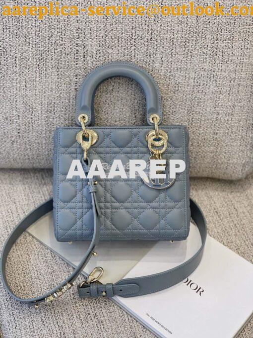 Replica Dior Lady Dior My ABCdior Lambskin Bag with Tonal Enamel Charm 2