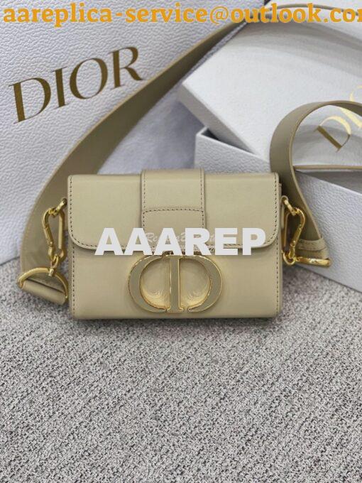 Replica Dior 30 Montaigne Box Bag with Tonal Enamel CD M9204U Beige 2
