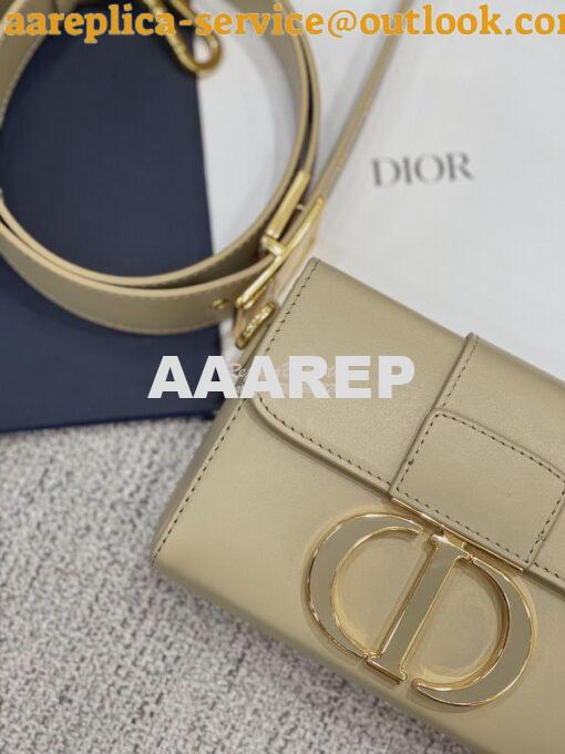 Replica Dior 30 Montaigne Box Bag with Tonal Enamel CD M9204U Beige 5