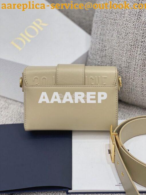 Replica Dior 30 Montaigne Box Bag with Tonal Enamel CD M9204U Beige 6