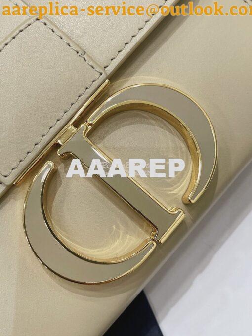 Replica Dior 30 Montaigne Box Bag with Tonal Enamel CD M9204U Beige 9