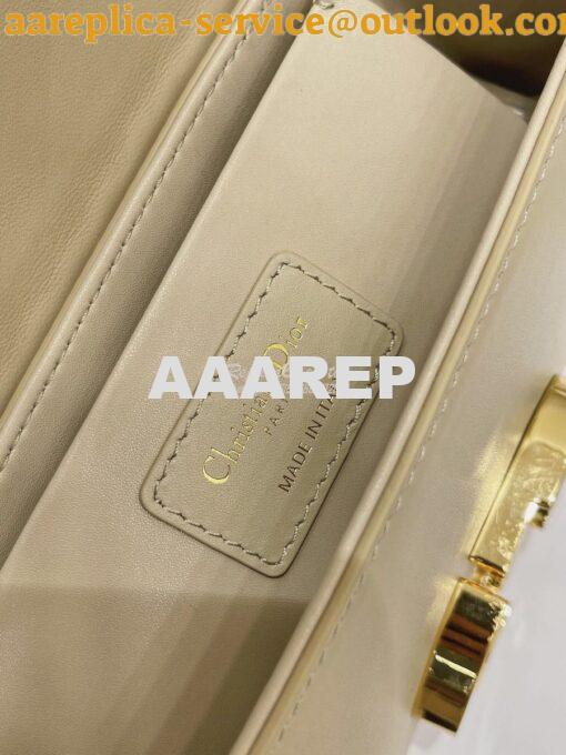 Replica Dior 30 Montaigne Box Bag with Tonal Enamel CD M9204U Beige 11