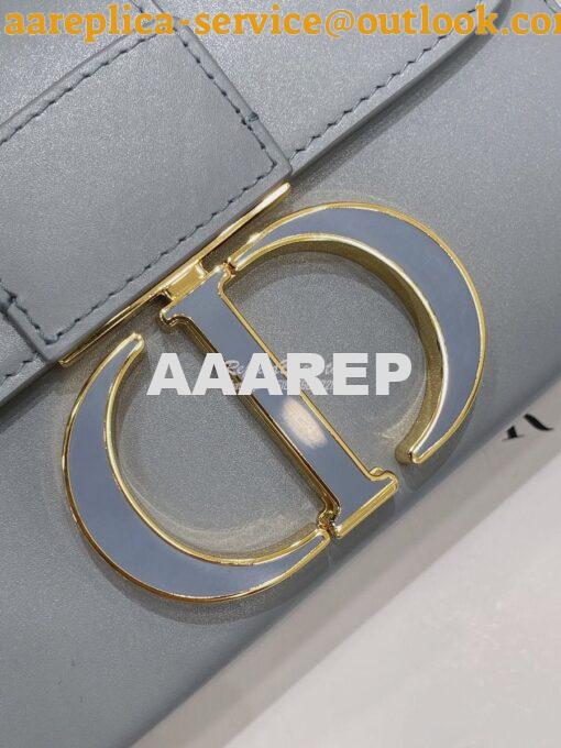 Replica Dior 30 Montaigne Box Bag with Tonal Enamel CD M9204U Cloud Bl 6