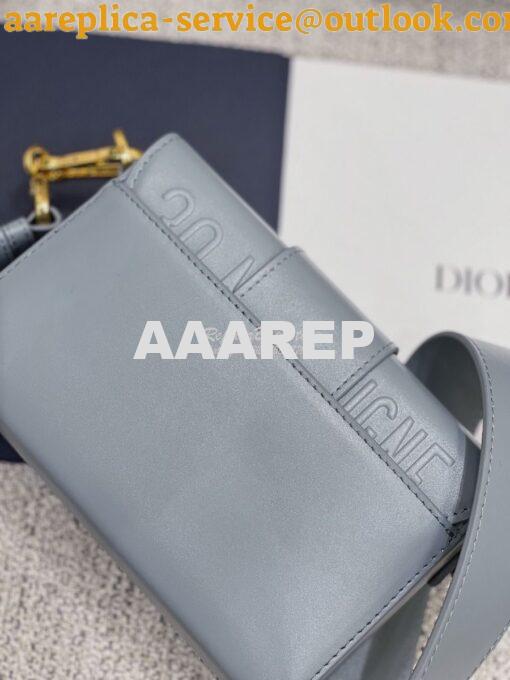 Replica Dior 30 Montaigne Box Bag with Tonal Enamel CD M9204U Cloud Bl 7