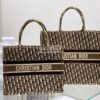 Replica Dior Book Tote Brown Cannage Embroidered Velvet M1286