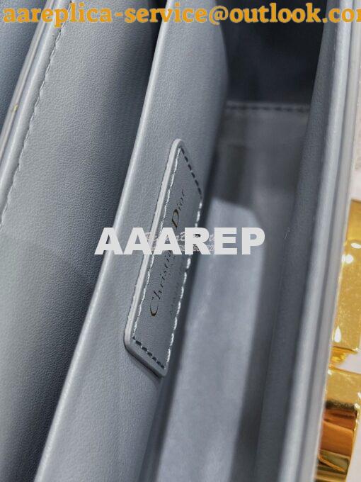 Replica Dior 30 Montaigne Box Bag with Tonal Enamel CD M9204U Cloud Bl 9