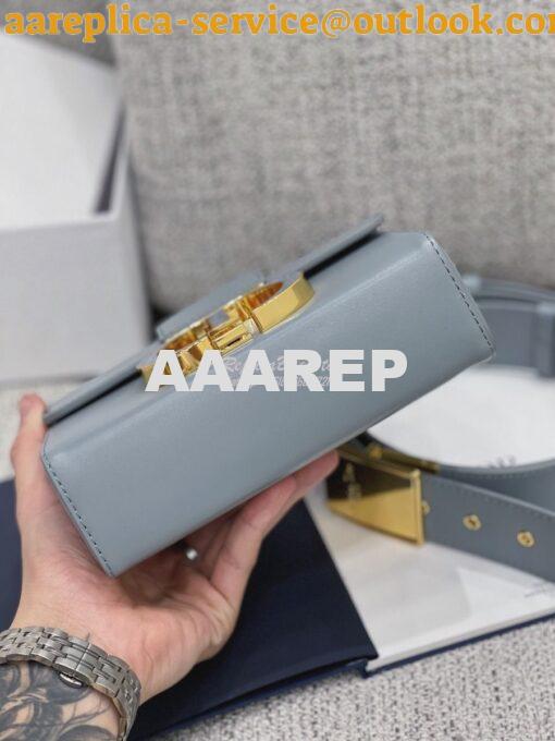Replica Dior 30 Montaigne Box Bag with Tonal Enamel CD M9204U Cloud Bl 10