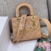 Replica Dior Mini Lady Dior Bag Camel-Colored Shearling M0505C 11