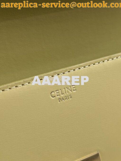 Replica Celine Triomphe Shoulder Bag In Shiny Calfskin 194143 Yellow 9