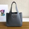 Replica Prada Leather Handbag 1BG335 Dark Grey