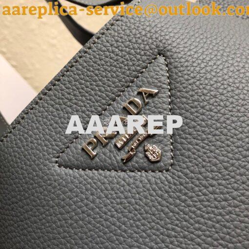 Replica Prada Leather Handbag 1BG335 Dark Grey 3