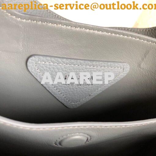 Replica Prada Leather Handbag 1BG335 Dark Grey 7