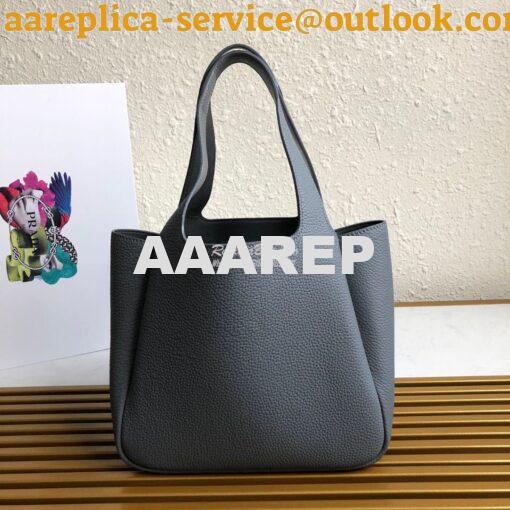 Replica Prada Leather Handbag 1BG335 Dark Grey 9