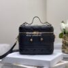 Replica Dior Small Diortravel Vanity Case in Black Lambskin S5488