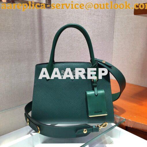 Replica Prada Monochrome Saffiano leather bag 1ba156 Green