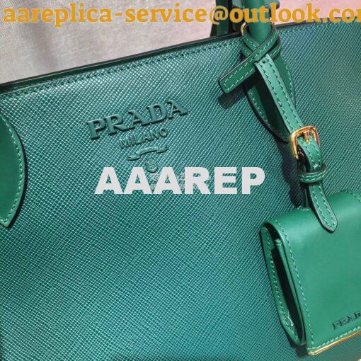 Replica Prada Monochrome Saffiano leather bag 1ba156 Green 4