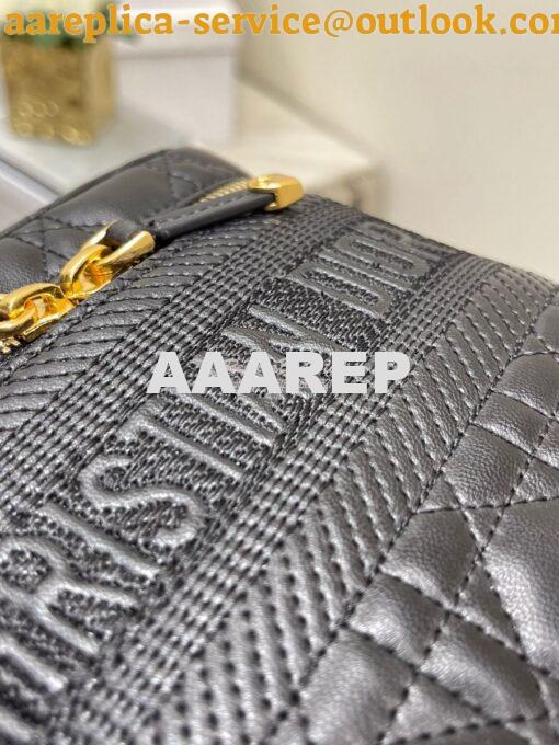 Replica Dior Small Diortravel Vanity Case in Black Lambskin S5488 6