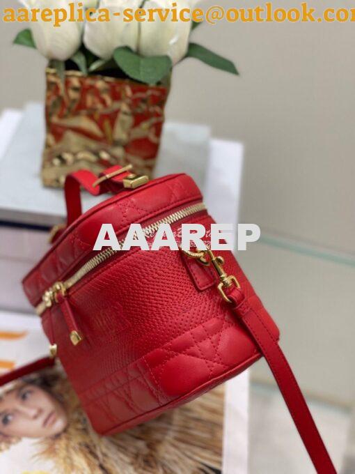 Replica Dior Small Diortravel Vanity Case in Red Lambskin S5488 5