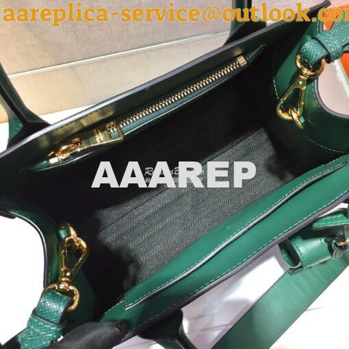 Replica Prada Monochrome Saffiano leather bag 1ba156 Green 6