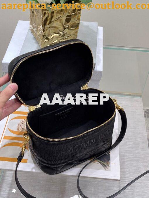 Replica Dior Small Diortravel Vanity Case in Black Lambskin S5488 8