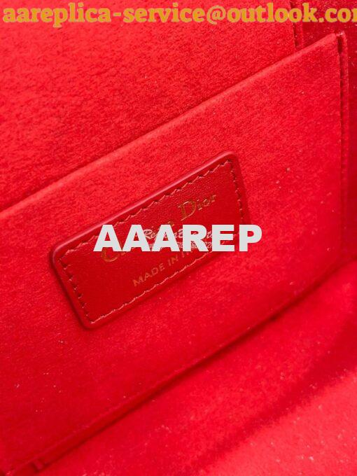Replica Dior Small Diortravel Vanity Case in Red Lambskin S5488 8