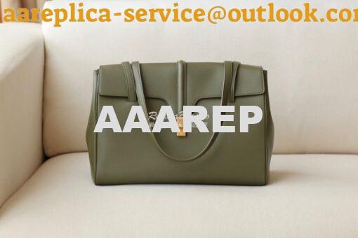 Replica Celine Large Soft 16 Bag In Smooth Calfskin 194043 Green 3
